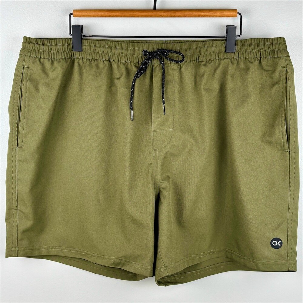 Outerknown Nomadic Volley Shorts Men's XL Olive Green Quick Dry Swim Surf